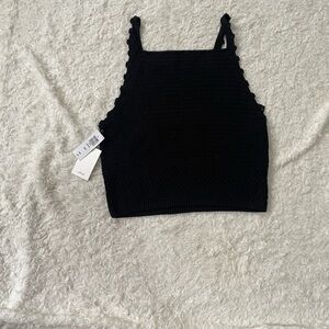 Wilfred Black Knit Tank Top sunset